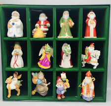 1988 Franklin Mint Faces Of Christmas Around The World- 12 Porcelain Ornaments picture