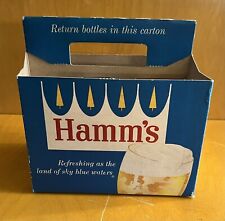 Vintage 1950's/1960’s Hamm’s Beer Six Pack Bottle Cardboard Carton picture