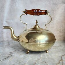 Antique RESTORED Victorian Brass Kettle Teapot 1850 British Manufacture picture