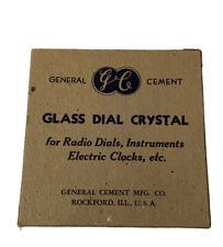 Vtg General Cement 3 1/8” Round Convex VTF Clock Replacement Glass Dial Crystal picture