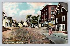 Brownville ME-Maine, The Square, Advertisement, Antique, Vintage Postcard picture