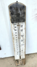 Amazing 4 ft tall Wooden Advertising display with Thermometer gauge space picture