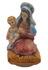 Vintage SANKYO Music Box Madonna Plays Ave Maria Made in Japan ROTATES 7”Tall picture