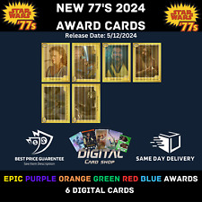 Topps Star Wars Card Trader 2024 New 77s EPIC Purple Orange Green Red Blue Award picture