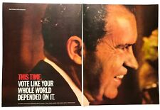 1968 VOTE Richard M Nixon for 1968 Campaign VINTAGE PRINT AD LM68 picture