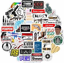 100Pcs Funny Gun Stickers Decals Firearm Stickers Guns and Ammo Stickers Amazing picture