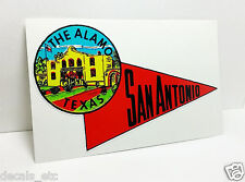 San Antonio Texas Alamo Vintage Style Travel Decal / Vinyl Sticker,Luggage Label picture