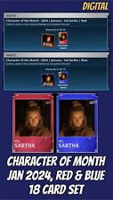 COTM Character of Month VEL SARTHA Red/Blue 18 Card Set Topps Star Wars Trader picture