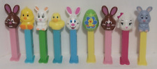 Vintage Lot Of 9 Easter PEZ Containers Designs Rabbits Egg Lamb & Chicks picture