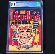 Archie Annual #3 🌟 CGC 5.5 OW-W 🌟 Bob Montana Golden Age Comic 1951 - 1952 picture