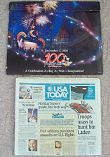 DISNEY 100 YEARS OF MAGIC WALT'S 100TH BIRTHDAY CELEBRATION USA TODAY NEWSPAPER  picture