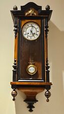 Antique Working 1800s German Vienna Regulator 8 Day Fancy Time/Strike Wall Clock picture