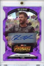 2023 UD Marvel Allure Chris Hemsworth Thor Purple Die Cut Autograph #d 04/10 picture
