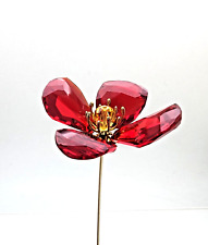 New SWAROVSKI 5646018 Champagne Gold Garden Tales Red Poppy Flower Decoration picture