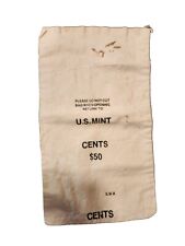 Vintage U. S. MINT CENTS - $50 S.W.B. Canvas Bag picture