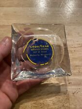 Goodyear Vintage Ashtray Tire Collector Paperweight Patina Man Cave Glass GIFT picture