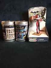 Harley Quinn Figurine and 2 DC Bombshells vinyl figures lot. picture