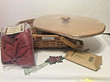 Longaberger Natures Garland Basket Lid Protector Liner Tie On Christmas New 2006 picture