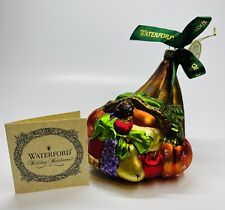 Waterford Holiday Heirloom HARVEST CORNUCOPIA Christmas Ornament - W/ Box picture