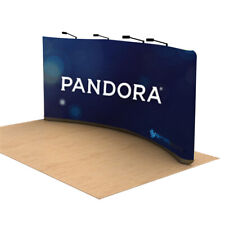 20ft Curved Portable Back Wall Display (Tension Fabric Backdrop) Custom Graphic picture