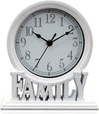 6.5 Inches Mantel Clock, Vintage Non-Ticking Family Desk Table Clock Battery Ope picture