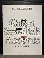 ORIGINAL DEALERSHIP VINTAGE BROCHURE GREAT SWEDISH ACCENTS FOR THE 1980'S SAAB picture