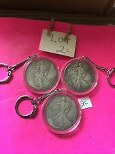 Set 3 Lot Coin Keychains 1918-1900-1918 Copies Junk Drawer Estate Find Read picture