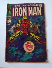 The Invincible Iron Man #1 1968 Major Key Issue 3.0-3.3 GOOD picture