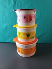 Tupperware Fruits Theme Stacking Canister Set of 3 New picture