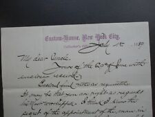 1889-92 Benjamin Usher Jr., (New York City Custom-House) signed letters picture
