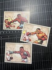 Mike Tyson Vs Jake Paul Full Set Of 3 Trading Cards Signed By Artist MPRINTS picture