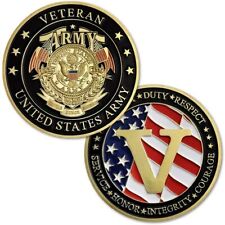 United States Army LOYATY DUTY RESPECT Veterans Challenge Coin Collection Gift picture