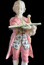 Goldscheider Porcelain Figurine Mozart Reading Book Violin Pink Suit Antique picture