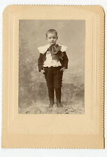 Antique Photo-Cute Little Boy-Dressed Up-Harold Elilms-4 Yrs Old-Knickers-Scarf picture