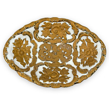Antique Charles Sadek Porcelain Dish Bowl Floral Baroque Gold Vintage Germany picture