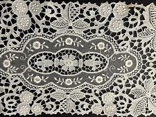 Vintage Chemical Lace Lovely Victorian Pattern Doily   Floral Design  12 x 6