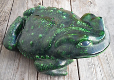 Arnel’s Glazed Ceramic Pottery Frog Wart Toad Bank Vintage HUGE 10