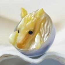 HUGE South Sea Pearl Baroque Mother-of-Pearl Horse Carving undrilled 5.44 g picture