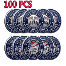 100PCS Military Thank You for Your Service Collection Veterans Challenge Coin picture