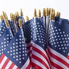 Small American 4x6 Inch Flags-50 Pack on Stick, Handheld American Flag/US Flag picture