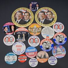 Ronald Reagan Political Pin Button Lot George H.W. Bush Republican GOP 1980's picture