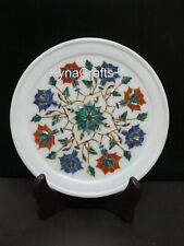 10 Inches Stone Decorative Plate Gemstone Inlay Work Office Plate and Royal Look picture