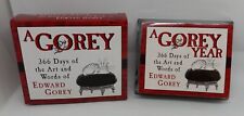 Vintage 2000 EDWARD GOREY Art Illustrated Page-A-Day Boxed Desk Calendar NEW picture