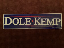 NOS Dole / Kemp Bumper Sticker Republican Presidential Campaign 1996 picture