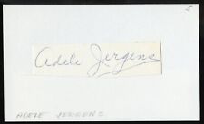 Adele Jergens d2002 signed autograph 3x5 Cut American Actress in Star and Garter picture