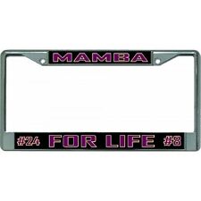 mamba for life #24 #8 kobe bryant lakers basketball license plate frame usa made picture