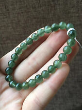 7mm Natural Green Hair Rutilated Crystal Beads Bracelet AAA picture