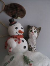 OUTDOOR FUN Ashton Drake Galleries Purrfect Holiday Sleigh Bell Ornament  picture