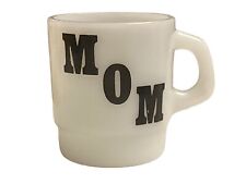 Vintage MOM TERMOCRISA White Milk Glass Coffee Mug Mothers Day￼  picture