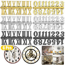 6Pcs Clock Numerals Kit DIY 3D Digital Arabic and Roman Number Decor Repair Tool picture